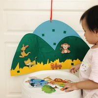 DIY Felt Board for Children - AnimalAdventure-Mountain-State of Style