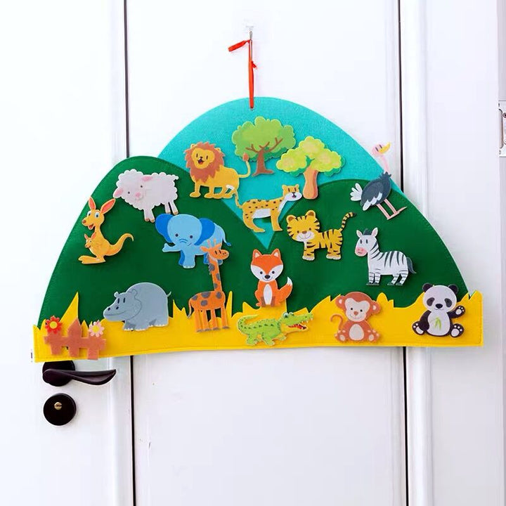 DIY Felt Board for Children - AnimalAdventure-Mountain-State of Style