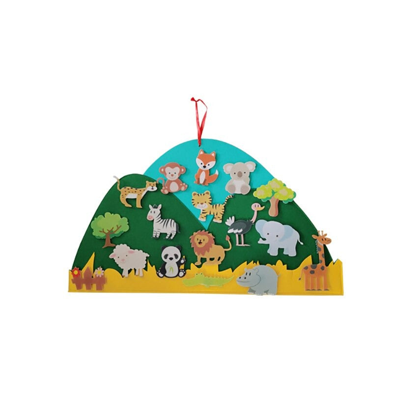 DIY Felt Board for Children - AnimalAdventure-Mountain-State of Style