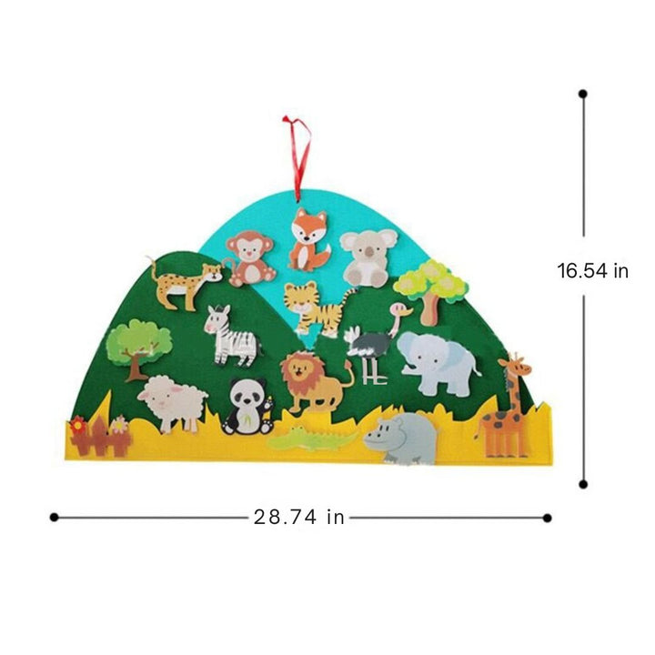 DIY Felt Board for Children - AnimalAdventure-Mountain-State of Style