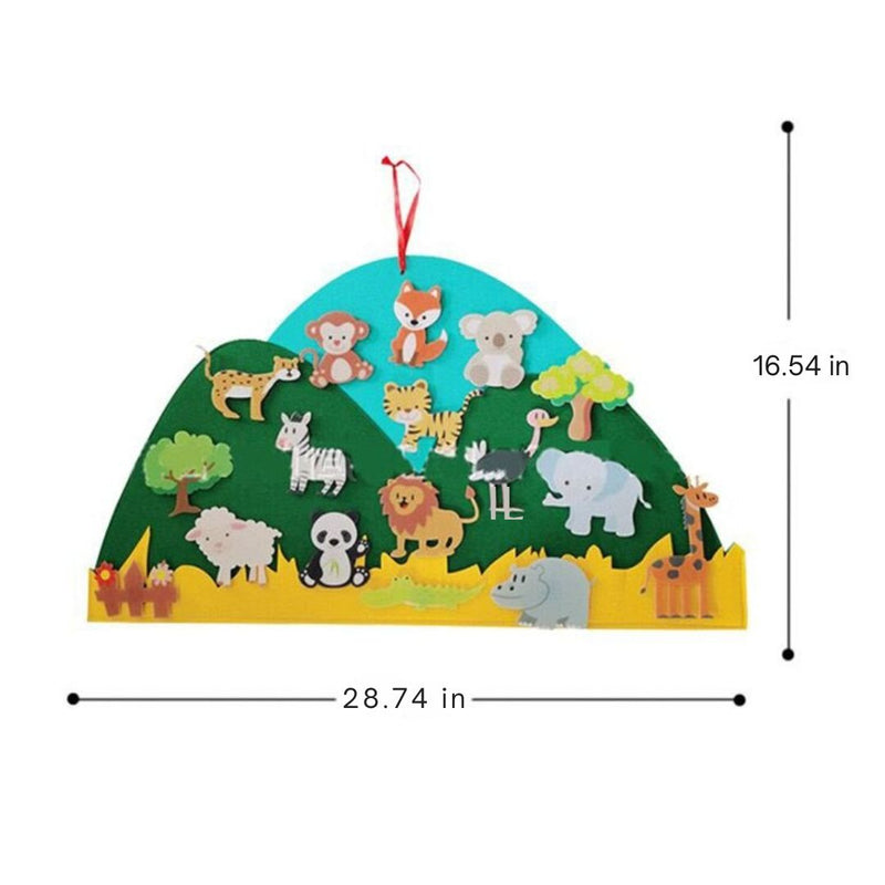 DIY Felt Board for Children - AnimalAdventure-Mountain-State of Style