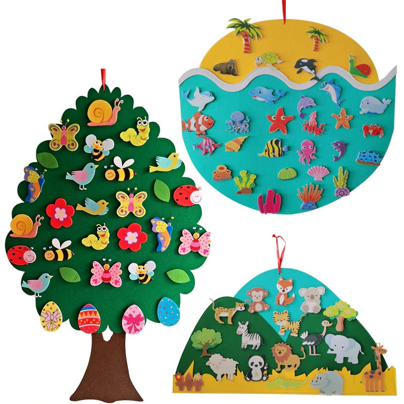 DIY Felt Board for Kids - AnimalAdventure-Mountain-State of Style