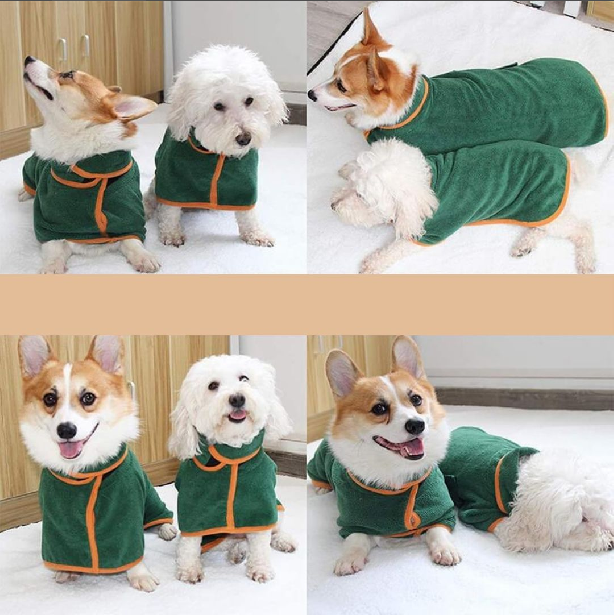 Dog bathrobe - DryPaws-Grey-S-State of Style