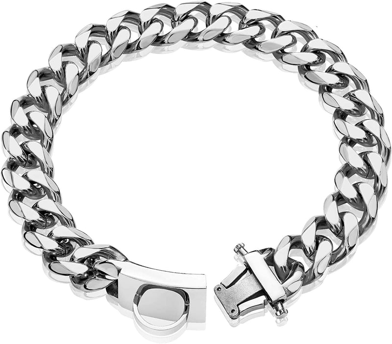Dog Collar - TitanSteel-Silver-45 cm-State of Style
