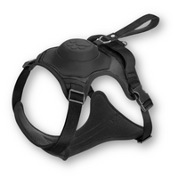 Dog Harness and Lead in One - FlexiLead-Black-M - (5-13 Kg)-State of Style