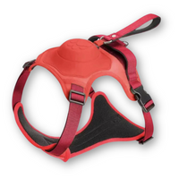 Dog Harness and Lead in One - FlexiLead-Red-M - (5-13 Kg)-State of Style