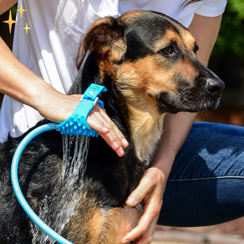 Dog Shower Glove with Brush and Garden Hose in One - AquaPaw-State of Style