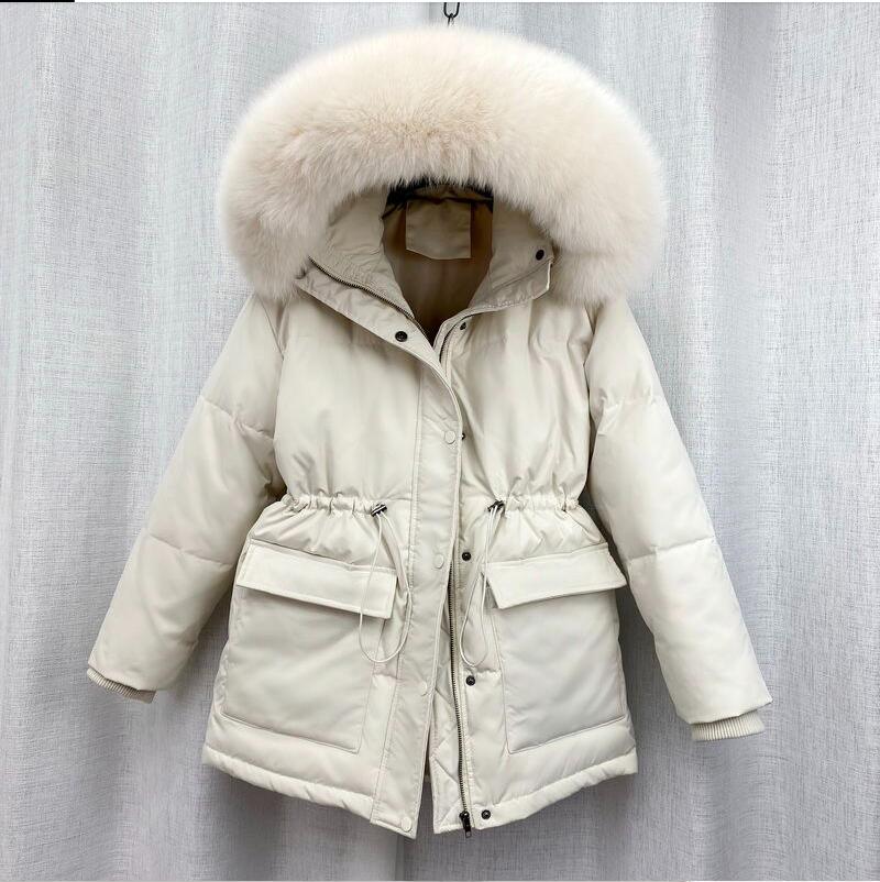 Dominique Winter Parka | Exceptionally Warm Down Jacket-Beige-M-State of Style