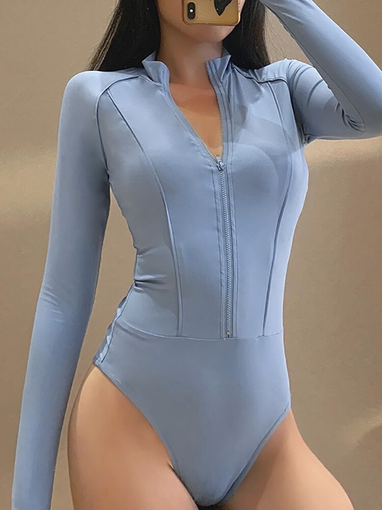 DonnasSuit | Bodysuit for Women-Blue-S-State of Style