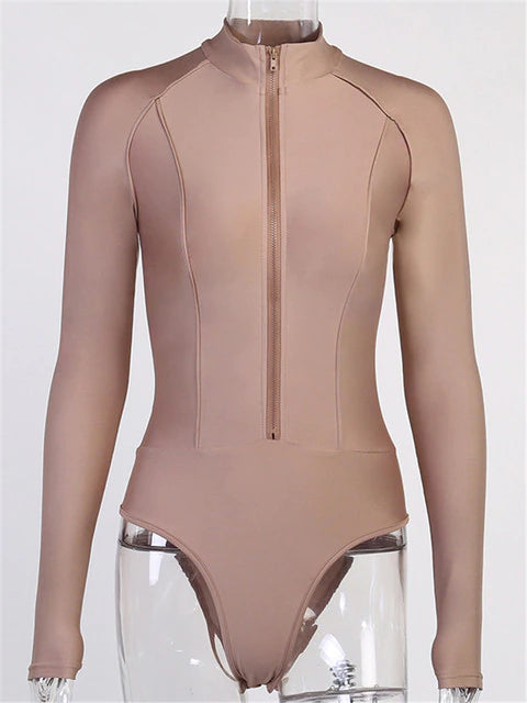 DonnasSuit | Bodysuit for Women-Brown-S-State of Style