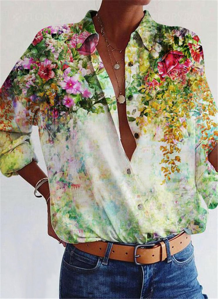 DoortjesBlouse | Blouse for Women-Green-S-State of Style