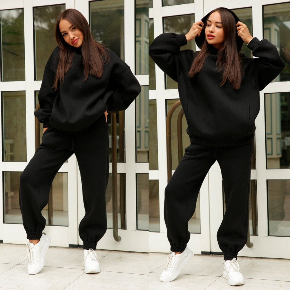 DoortjesPakje | Tracksuit for Women | Sporty & Comfortable-Black-S-State of Style