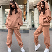 DoortjesPakje | Tracksuit for Women | Sporty & Comfortable-Brown-S-State of Style