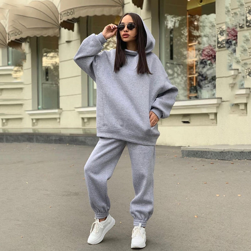 DoortjesPakje | Tracksuit for Women | Sporty & Comfortable-Grey-S-State of Style