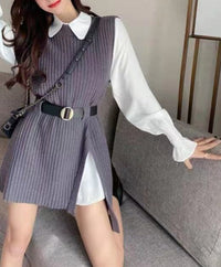 DoortjesSet | 2-Piece Set for Women | Sweater & Trousers-Grey-S-State of Style