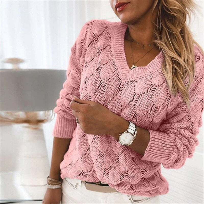 DoortjesSweater | Women's Sweater | Soft & Stylish Knitwear-Pink-S-State of Style