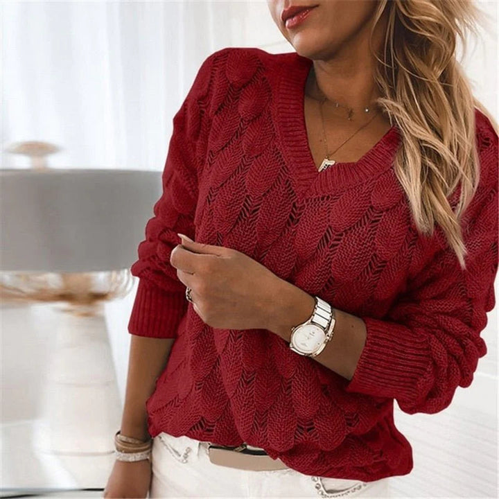 DoortjesSweater | Women's Sweater | Soft & Stylish Knitwear-Red-S-State of Style