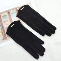 Dorothy Suede Gloves | Classic and Versatile-Black-State of Style