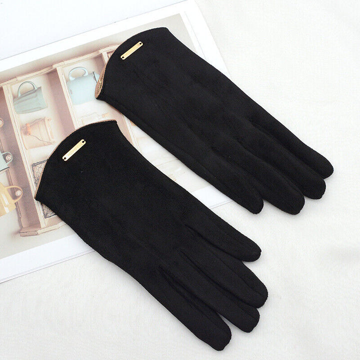 Dorothy Suede Gloves | Classic and Versatile-Black-State of Style