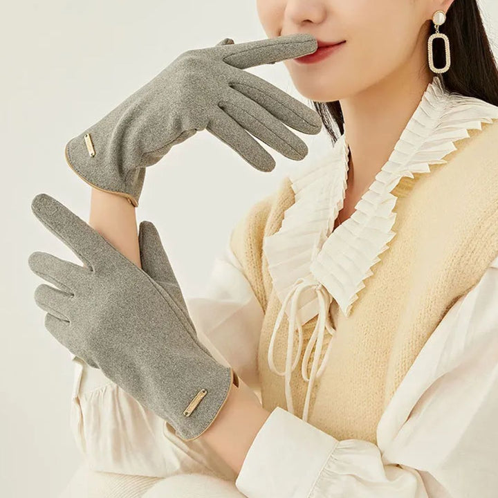 Dorothy Suede Gloves | Classic and Versatile-Khaki-State of Style