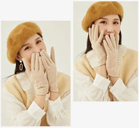 Dorothy Suede Gloves | Classic and Versatile-Khaki-State of Style