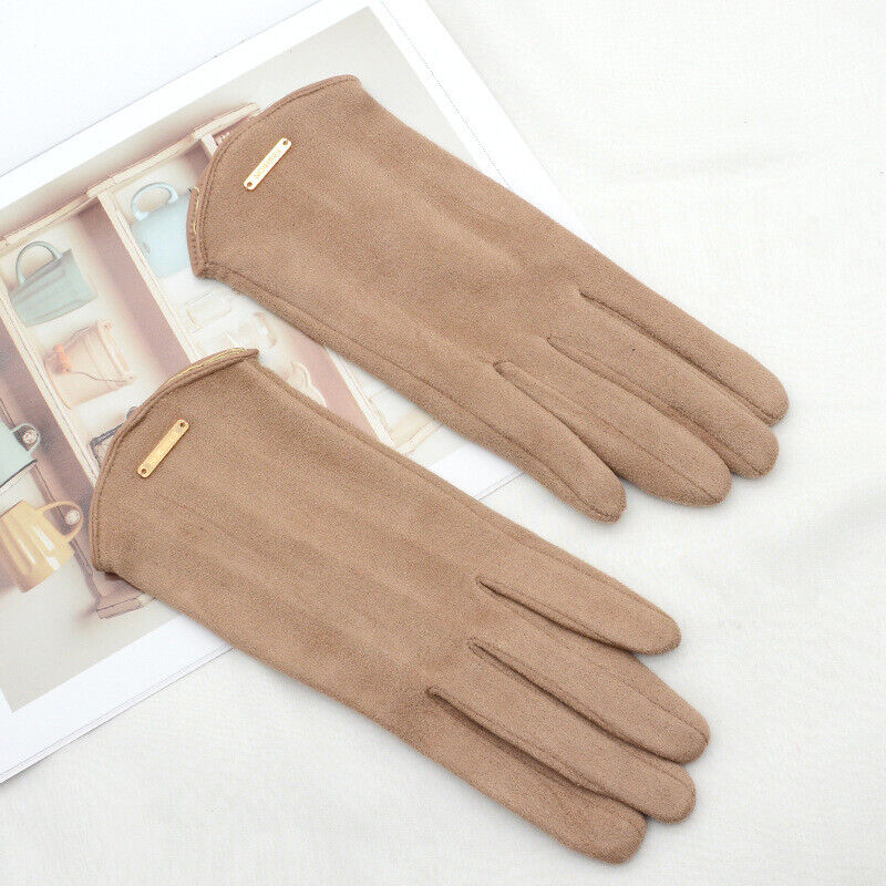 Dorothy Suede Gloves | Classic and Versatile-Khaki-State of Style
