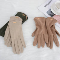 Dorothy Suede Gloves | Classic and Versatile-Khaki-State of Style