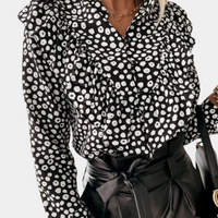 Dotted flounce blouse with a flowing cut – Tabea-Polka-S-State of Style
