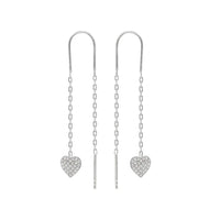 Double Heart Necklace Earrings - Valencia-Silver-State of Style