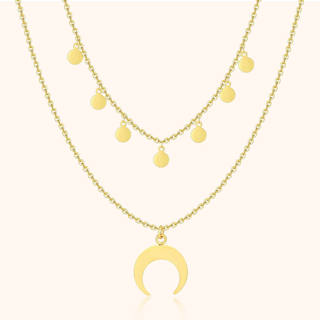 Double Layer Necklace - Luna-Gold-State of Style