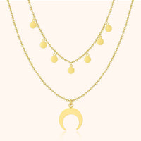 Double Layer Necklace - Luna-Gold-State of Style