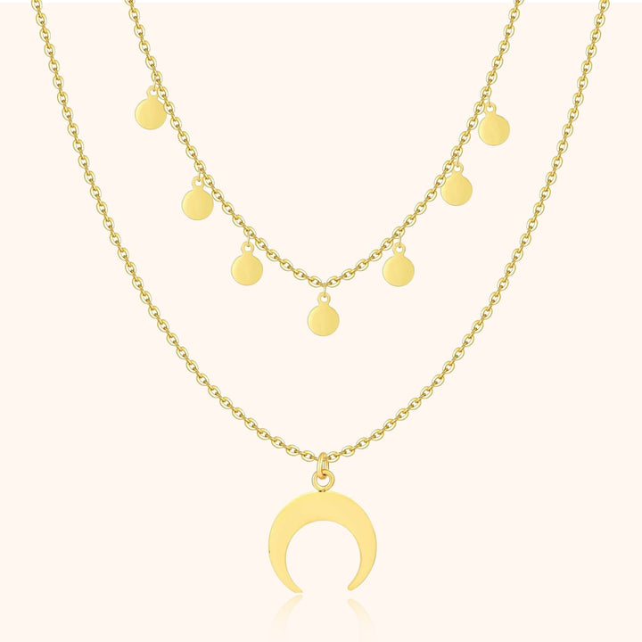 Double Layer Necklace - Luna-Gold-State of Style