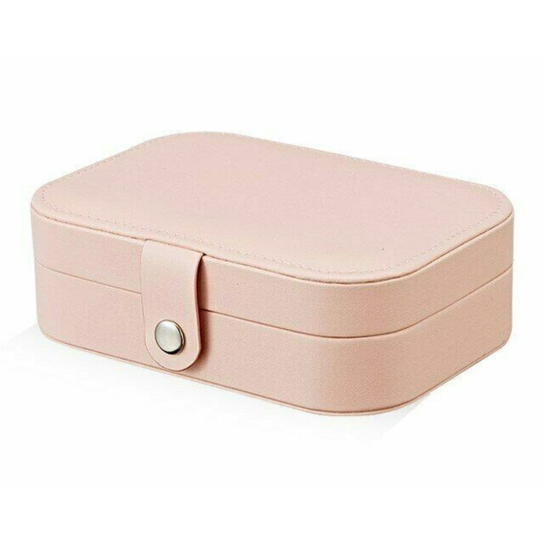 Double Layer Portable Leather Jewellery Box-PINK-State of Style
