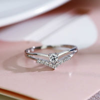 Double Ring | Adjustable Band | Elegant Women's Jewellery-Silver-6.5-State of Style