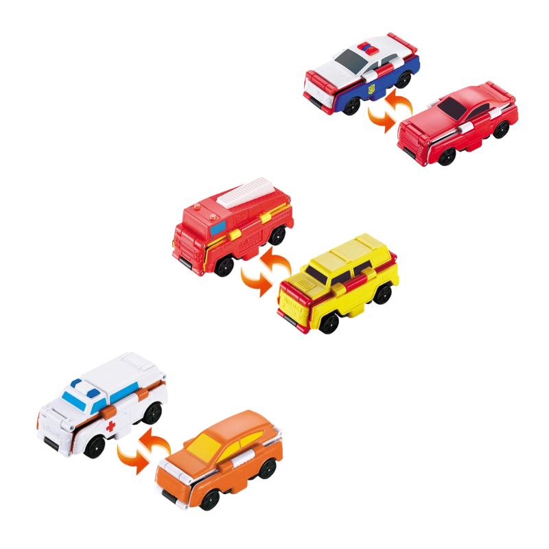 Double-Sided Flip Cars for Imaginative Play - FlipWheels-Rescue Vehicles-State of Style