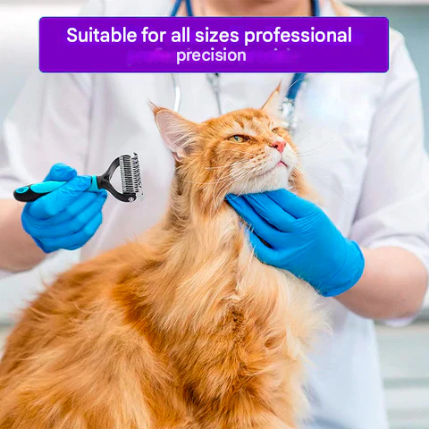 Double-Sided Hair Removal Comb for Pets - SmoothGroom-Blue-State of Style