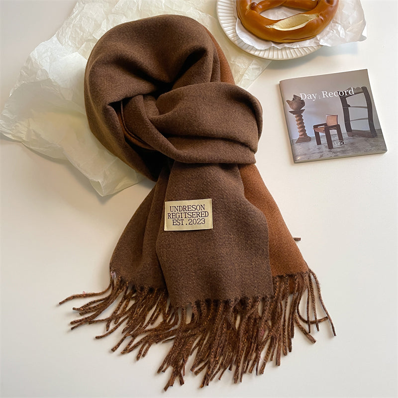Double-Sided Pashmina Scarf - Elena-Brown-State of Style