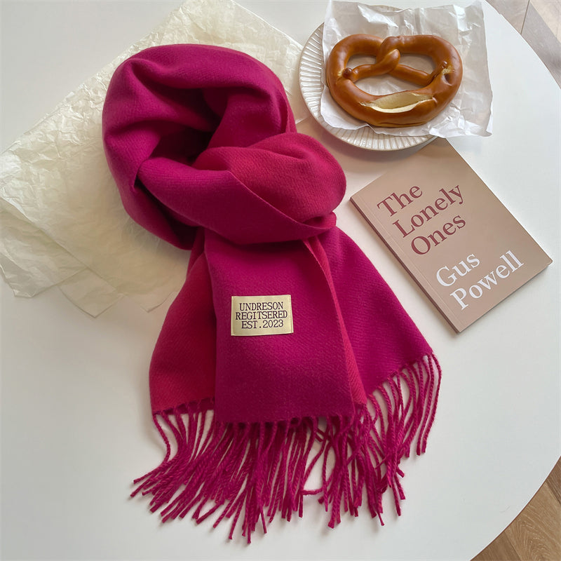 Double-Sided Pashmina Scarf - Elena-Burgundy-State of Style