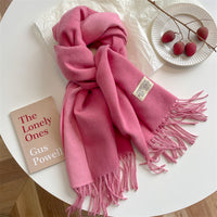 Double-Sided Pashmina Scarf - Elena-Dark Pink-State of Style