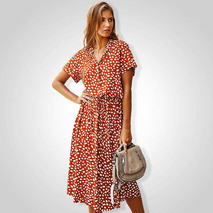 DOUTZEN SUMMER DRESS - Elegant Floral Print Sleeveless Dress-Black-S-State of Style