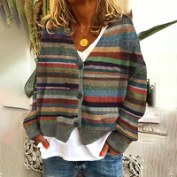 Striped women's cardigan – Autumn Magic Lurena