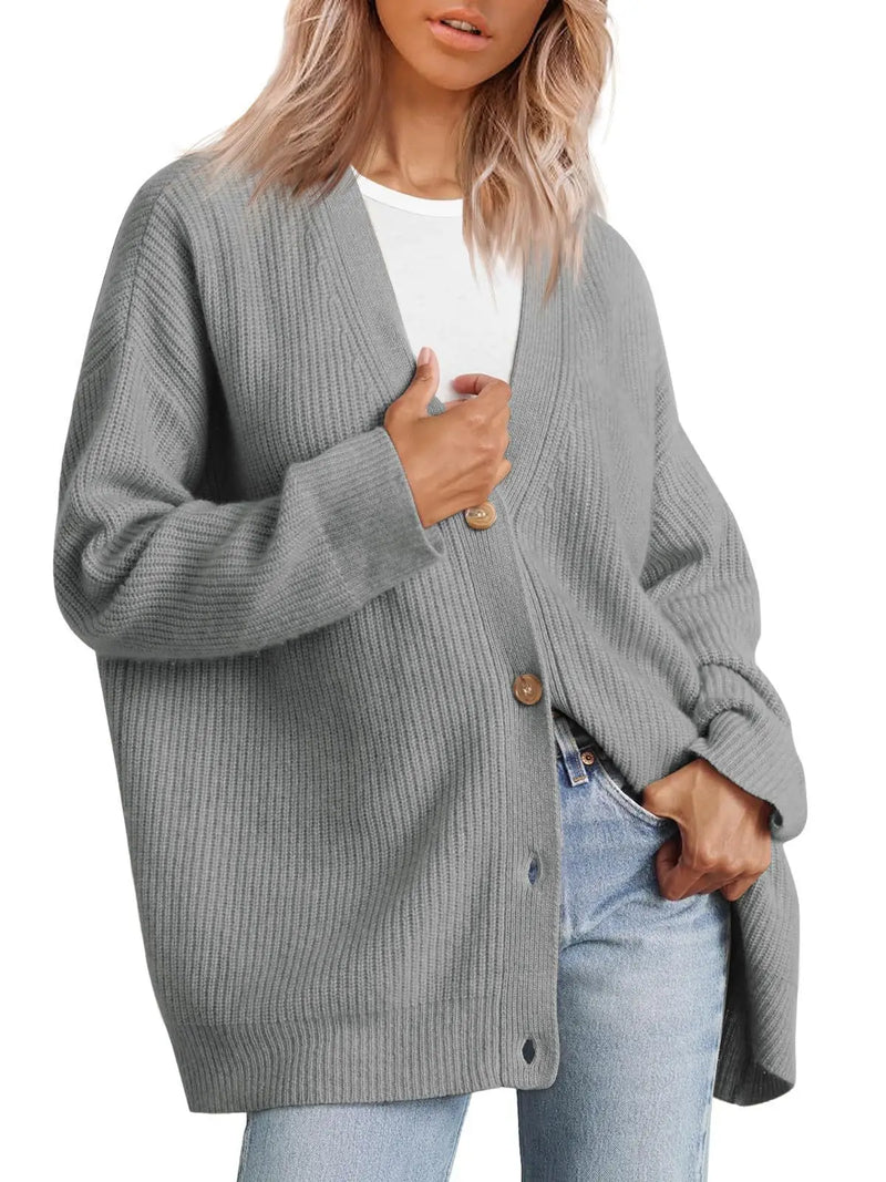 Ladies Cashmere Cardigan with V-neck – Sylvie