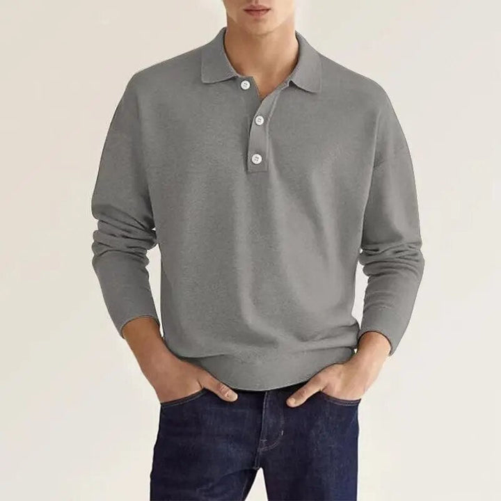 Men's Polo with Long Sleeves - Bastien