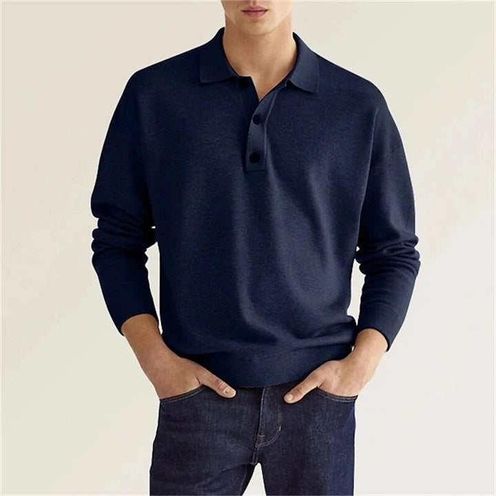 Men's Polo with Long Sleeves - Bastien