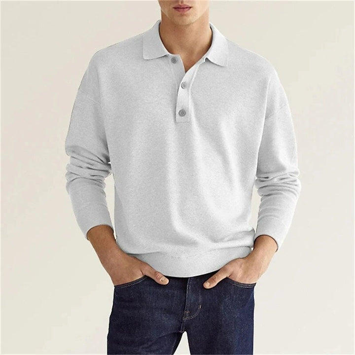 Men's Polo with Long Sleeves - Bastien