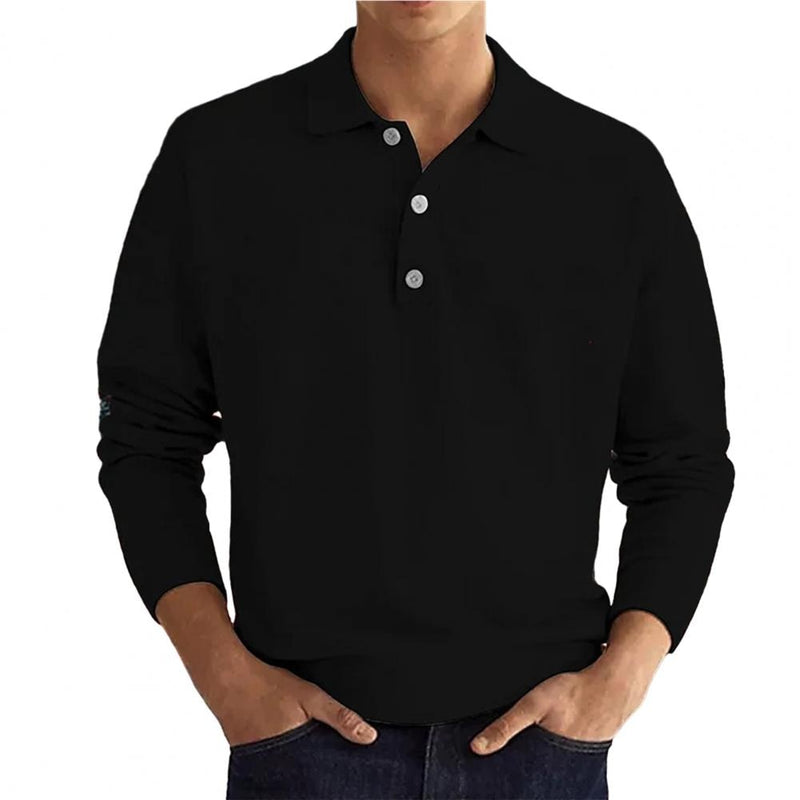 Men's Polo with Long Sleeves - Bastien