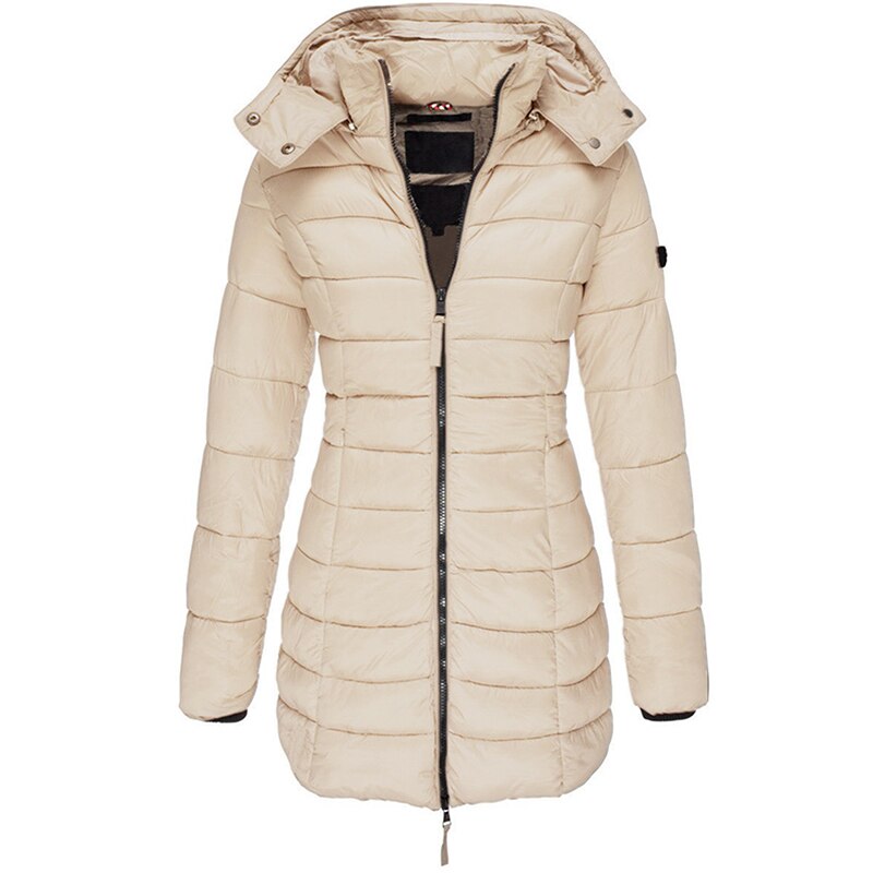 Warm Women's Down Jacket with Hood - Olivia