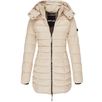 Warm Women's Down Jacket with Hood - Olivia