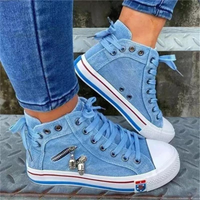 Trendy High Denim Women’s Sneakers – Selina