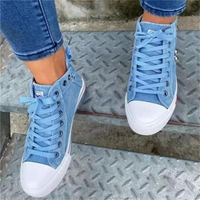 Trendy High Denim Women’s Sneakers – Selina